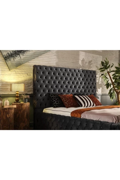 Çift Kişilik Sandıklı Havuzlu Baza Başlık Set Hıgh Mountaın - 4