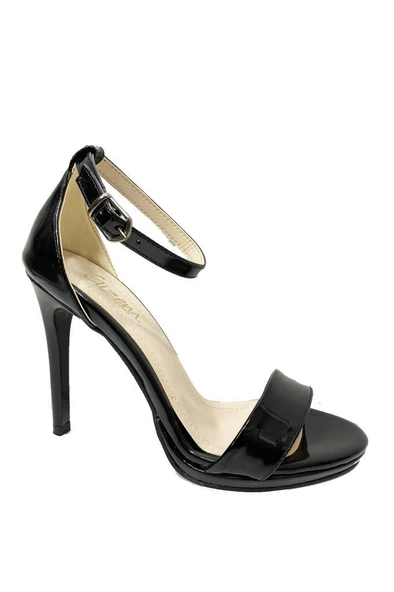 Gizem 802-22 Rugan Deri Sivri Topuk Kadın Sandalet - Resim 2