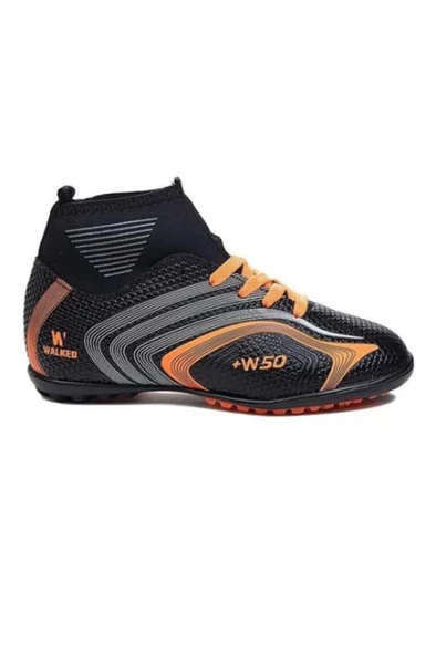 Walked 435-23 Tx Futbol Erkek Çocuk Çim Kramponu 31-35 Siyah Turuncu - 3