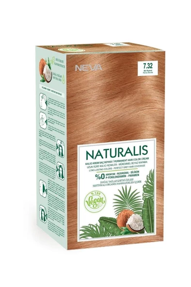 NEVA KOZMETİK Naturalis Saç Boyası 7.32 Bal Kumral %100 Vegan