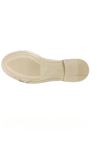 Comfort Shoes 302-24 Deri Trend Fashion Tokalı Kadın Babet - 3