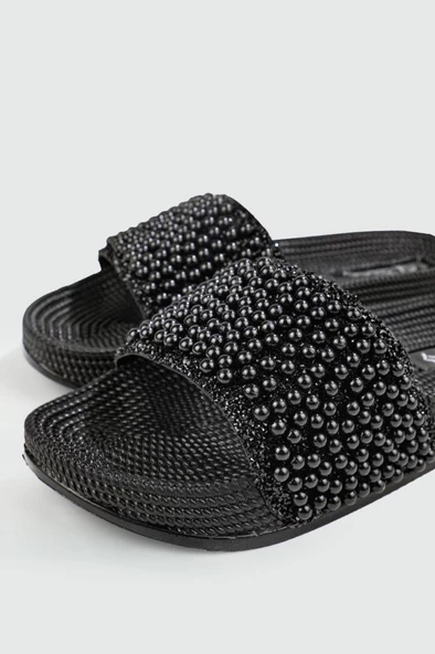 Pienn 20037-006 Anatomik Fashion Taşlı  Kadın Terlik - 2