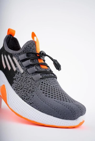 Tutinom 507-24 Triko Sneaker Erkek Çocuk Ayakkabı Füme Oranj 26-30 - Resim 2