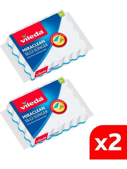 Vileda 2 Paket 2'li Miraclean Silgi Sünger