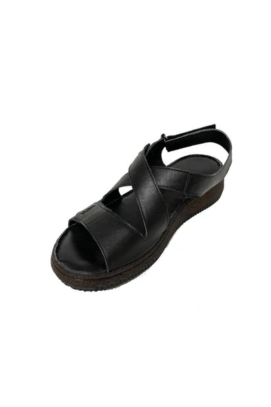 Missmamma 907-24 Hakiki Deri Anatomik Kadın Sandalet - 5