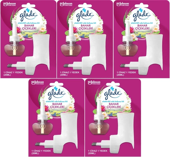 Glade Elektrikli Oda Kokusu Kit Bahar Çiçekleri (5 Li Set)