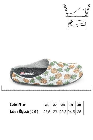 Gezer 14489 Termal Kumaş Kadın Ev Terlik - Resim 2