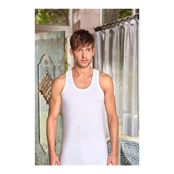 Berrak 1004 Klasik Erkek Atlet 6'Lı  Beyaz L ürün görseli 1