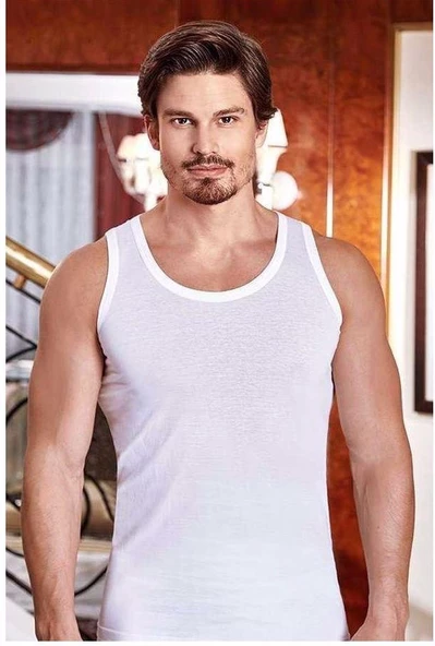 BERRAK 1020 Erkek Atlet 6'Lı  Beyaz 3XL - Resim 2