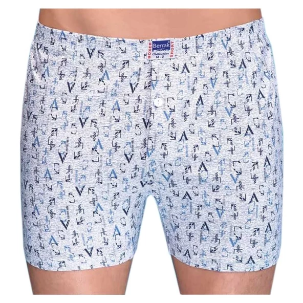 Berrak 1053 Erkek Boxer 3'Lü   Karışık Renk S