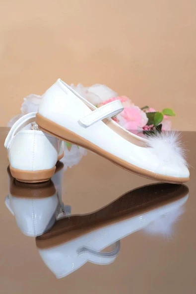Anılbebe 34001-B Rugan Taşlı Fashıon Bebe Babet - 6