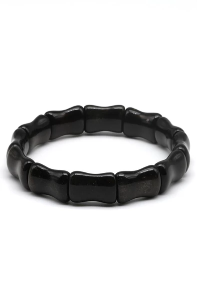Golden Obsidyen Doğal Taş Bileklik 10 x 17 mm Özel Kesim - 2