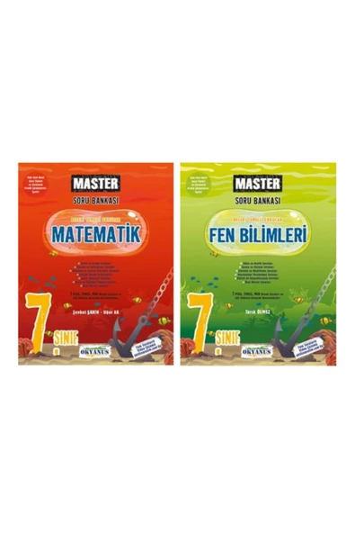 Okyanus 7. Sınıf Master Fen + Matematik Soru Bankası Seti (zor Seviye)