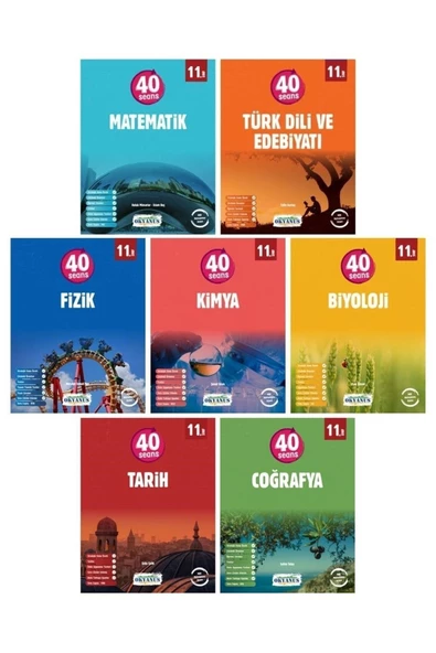 11. Sınıf Tüm Dersler Konu Özetli Soru Bankası Set 7 Kitap Okyanus 2024