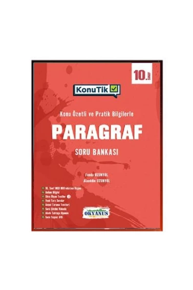 Okyanus Yayıncılık 10. Konutik Paragraf Soru Bankası