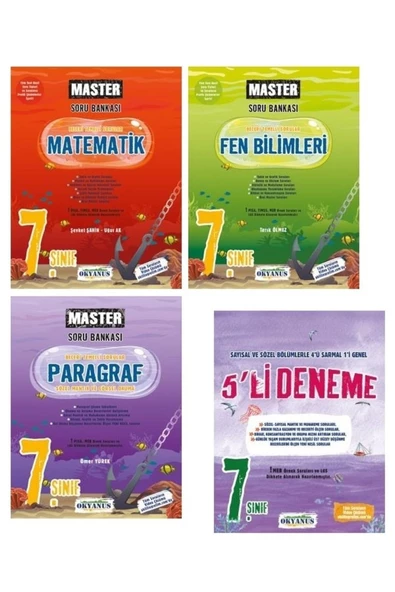 Okyanus 7. Sınıf Master Matematik Fen Paragraf Sor Bankası Set