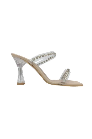 Gng 35001 Şeffaf Topuk Fashion Kadın Terlik - 2