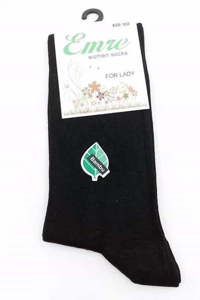 6 Çift Kadın Bambu Dikişsiz Uzun Soket Çorap  Siyah 36-40 ürün görseli