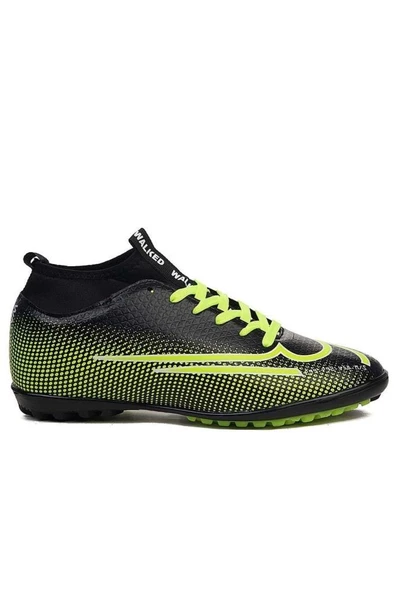 Walked 437-24 Çoraplı Futbol Halı Saha Kramponu Siyah Sarı 36-39 - 2