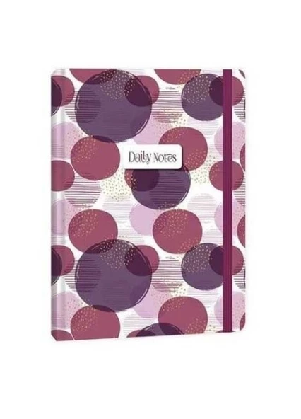 Keskin Color Daily Notes Bubbles Defter Çizgili Ciltli Mor A5 80 Yaprak