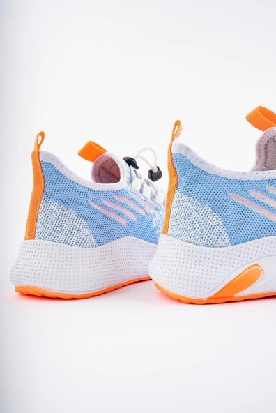 Tutinom 507-24 Triko Sneaker Kız Çocuk Ayakkabı Beyaz Oranj 31-35 - 3