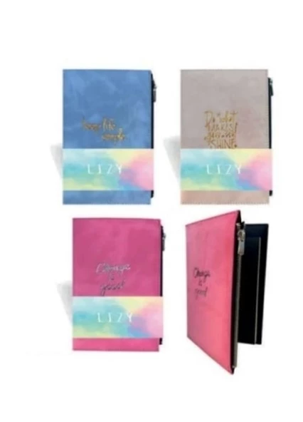 Liz Vel7128 Velur Desen Yandan Cepli Defter 13X21 112 Yp