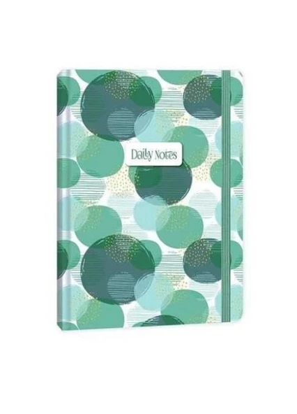 Keskin Color Daily Notes Bubbles Defter Çizgili Ciltli Yeşil A5 80 Yaprak