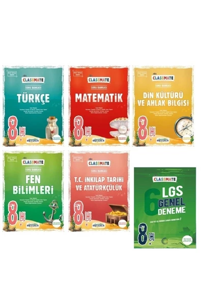 8. Sınıf LGS Classmate 5 Li Soru Bankası + Classmate 6 Deneme Okyanus 2024