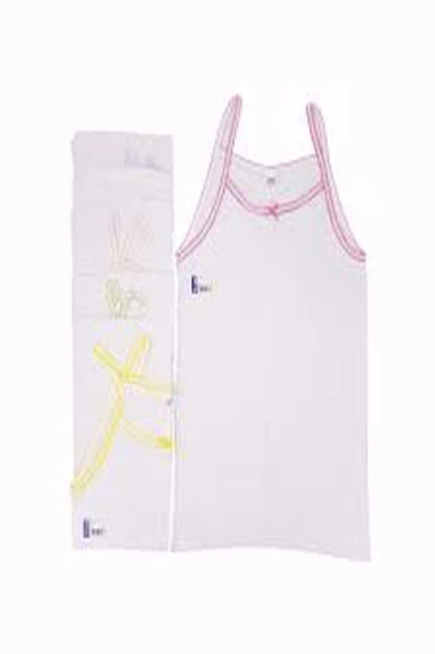 SEHER YILDIZI KIZ İP ASKILI OYALI 12 Adet  Beyaz 3 (5-6 YAŞ) ürün görseli