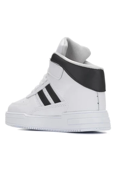 Ndrops 09 Deri Basketbol Orijinal Çocuk Sneakers Bot Beyaz Siyah - 3