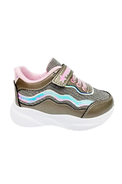Pro Kids 2202-P Simli Deri Kız Çocuk Sneakers Ayakkabı - 2