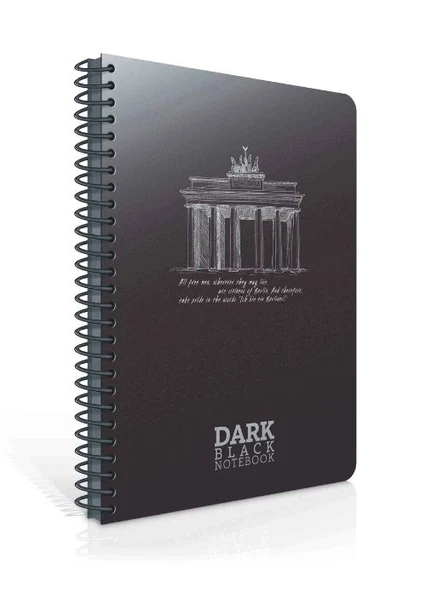 Gıpta Dark 12x17cm 50 Yaprak Siyah Spiralli Defter