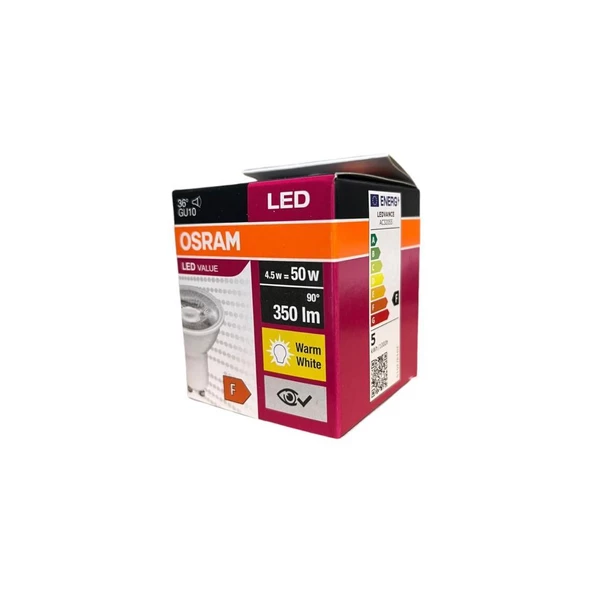 Osram Led Value 4.5W Sarı Işık Gu10 Duy 350 lm 10 lu Paket - 3