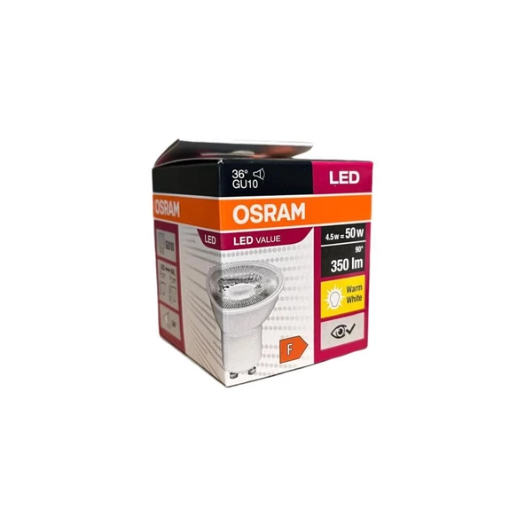 Osram Led Value 4.5W Sarı Işık Gu10 Duy 350 lm 10 lu Paket - 2