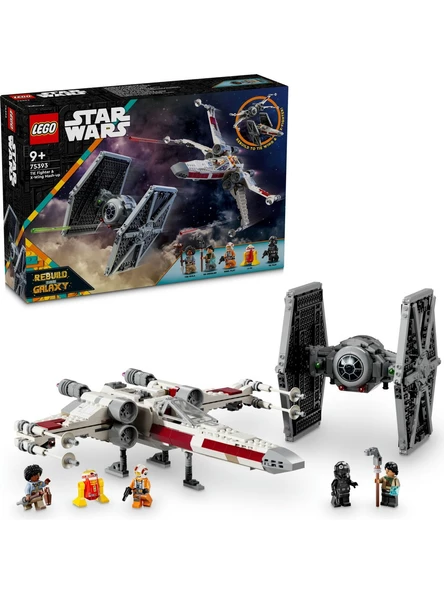 LEGO Star Wars TIE Fighter ve X-Wing Birleşimi 75393 - 9 Yaş ve Üzeri Star Wars Sevenler için İnşa Edilebilen Starfighter Oyuncak Yapım Seti (1063 Parça)