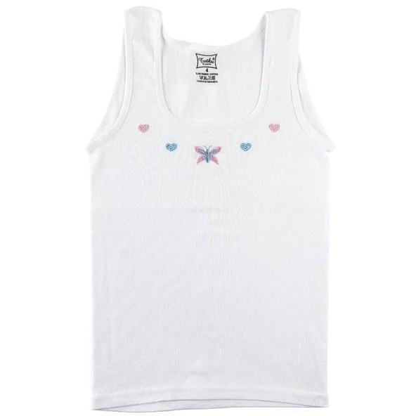 TUTKU 0166 KIZ ÇOCUK GENİŞ ASKILI ATLET 12 ADET  Beyaz 3 (5-6 YAŞ) ürün görseli