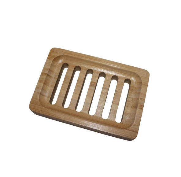 Bambu Sabunluk Ahşap Sabunluk Doğal Rustik Çizgili Bambu Katı Sabunluk - 5