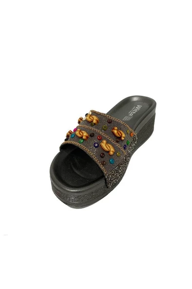 Witta 54313-24 Anatomik Trend Fashıon Dolgu Topuklu  Kadın Terlik - 5