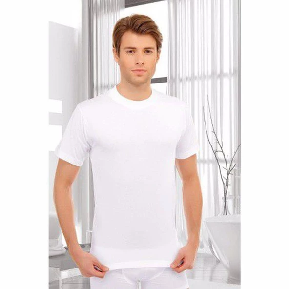 12 Adet SEHER YILDIZI ERKEK PENYE O YAKA RENKLİ  Beyaz 2XL