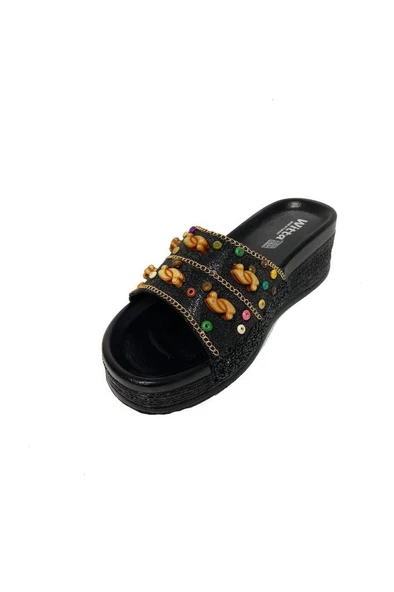 Witta 54313-24 Anatomik Trend Fashıon Dolgu Topuklu  Kadın Terlik - 2
