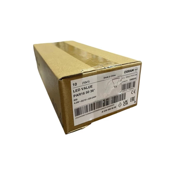 Osram Led Value 4.5W Sarı Işık Gu10 Duy 350 lm 10 lu Paket - 6