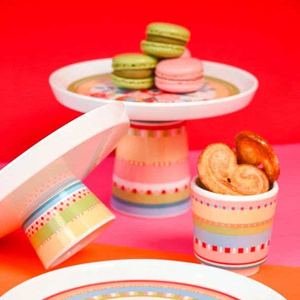 Baci Milano Mamma Mia Kalp Desenli Sunum Tabağı 21 cm x 7 cm - 2