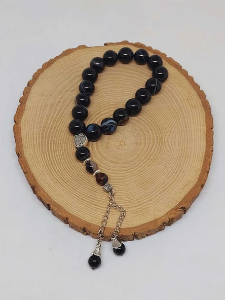 Akik Taşı 17lik Efe Tesbih 12mm (53386) - Resim 2