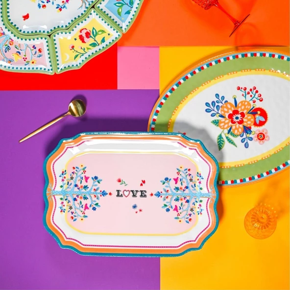 Baci Milano Mamma Mia "Love" Yazılı Tepsi 33 cm x 47 cm - 2