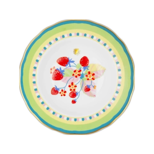 Baci Milano Mamma Mia Çilek Desenli Tabak 22 cm
