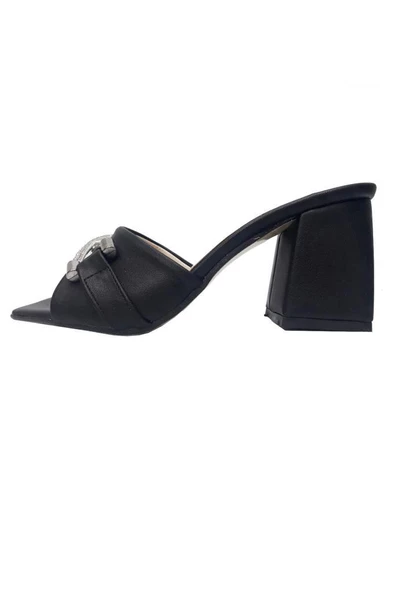 Rüya 101-3 Deri Taşlı Fashion Kadın Terlik - Resim 2