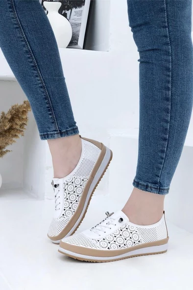 Sdf 701-24 Baskı Deri Trend Fashion Kadın Ayakkabı - 7