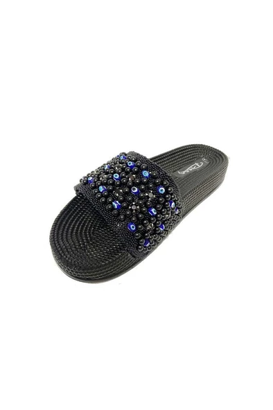 Pienn 20037-007 Anatomik Fashion Taşlı  Kadın Terlik - Resim 5