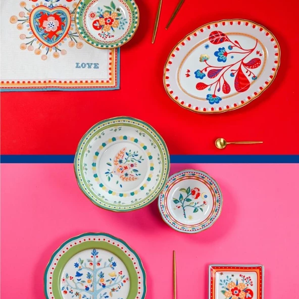 Baci Milano Mamma Mia Mavi Desenli Kase 26 cm x 11 cm - 2