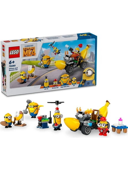 LEGO LEGO Despicable Me 4 minyonlar ve Muz Araba 75580  6 Yaş ve Üzeri Çocuklar Için Filmden Esinlenen Yaratıcı Oyuncak Yapım Seti (136 Parça)